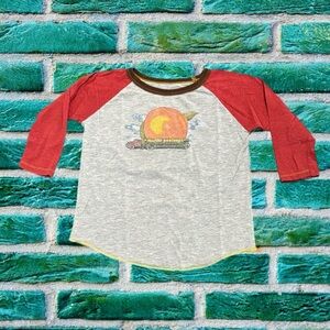 Allman Brothers Kids Raglan Shirt with Graphic Print Gray & Red Size 4T / 4